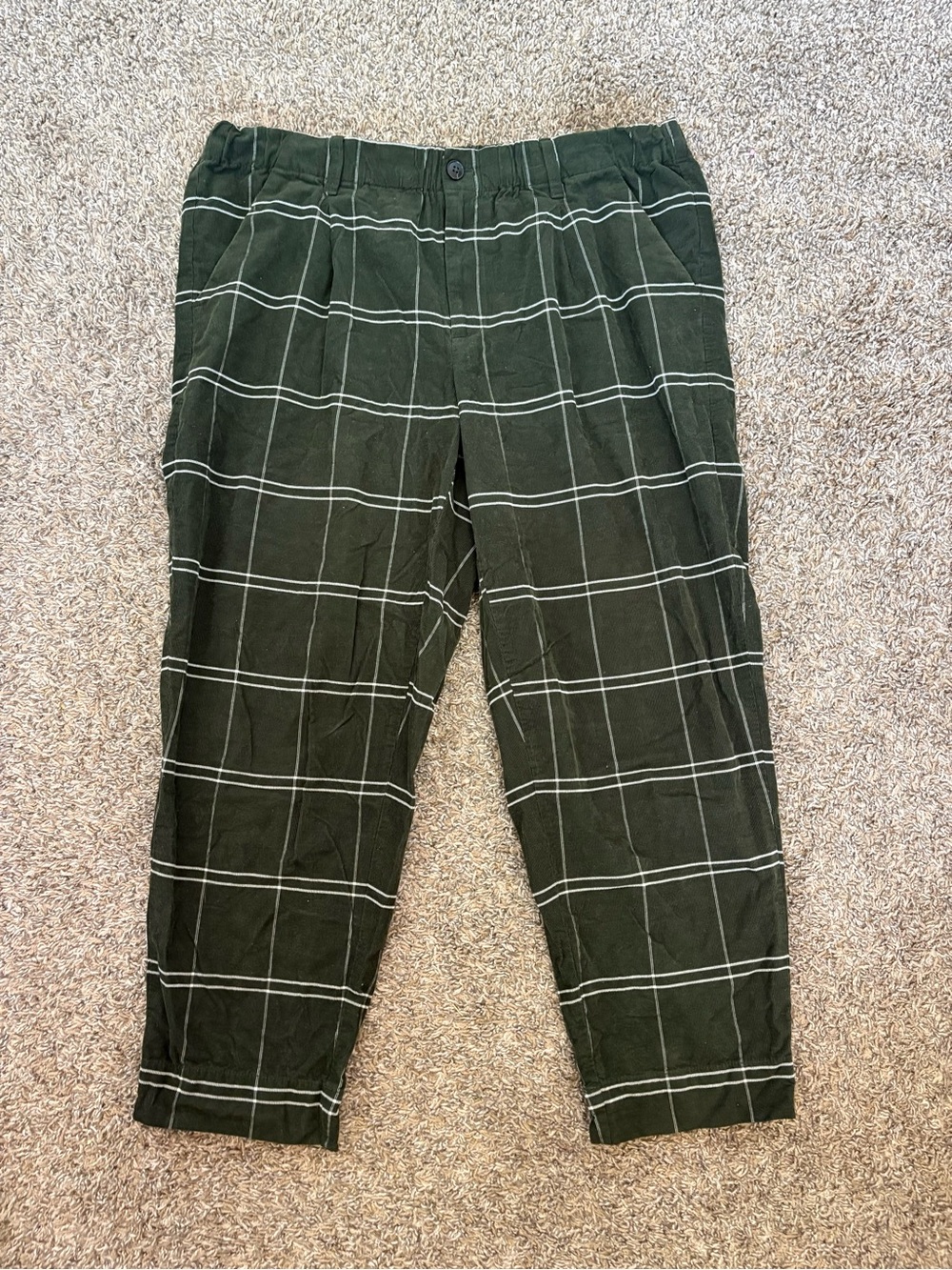 Madewell Corduroy Pull-On Mid-Rise Jogger Pants in Windowpane L - Picture 4 of 11